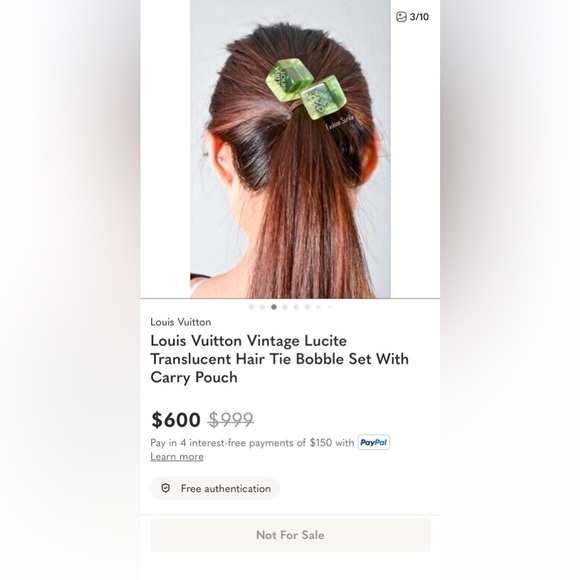 LOUIS VUITTON HAIR BOBBLE SET Y2K EXCELLENT UNUSED CONDITION 100% AUTHENTIC RARE main image 6